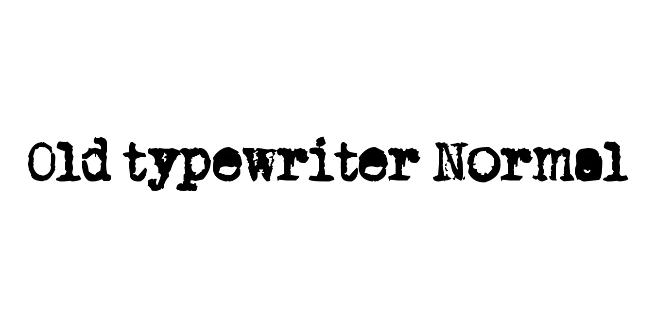 Old typewriter Normal Font Preview