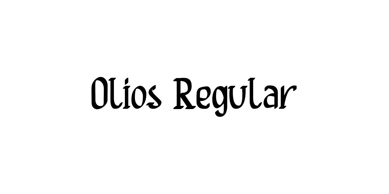 Olios Regular Font Preview