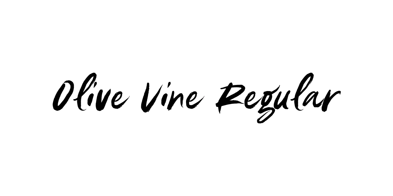 Olive Vine Regular Font Preview