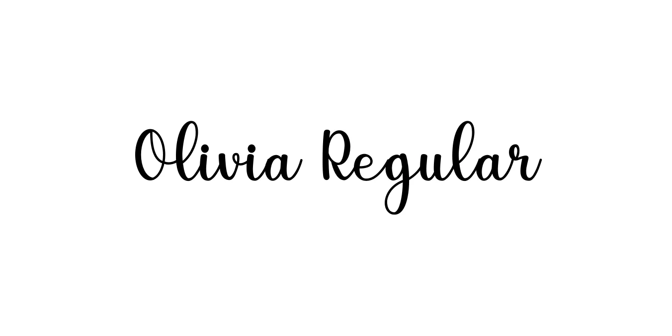 Olivia Regular Font Preview