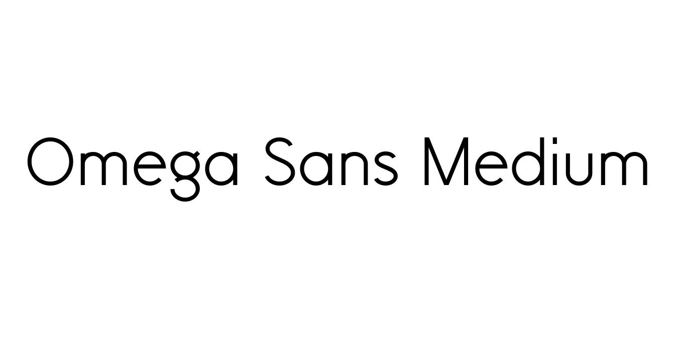 Omega Sans Medium Font Preview