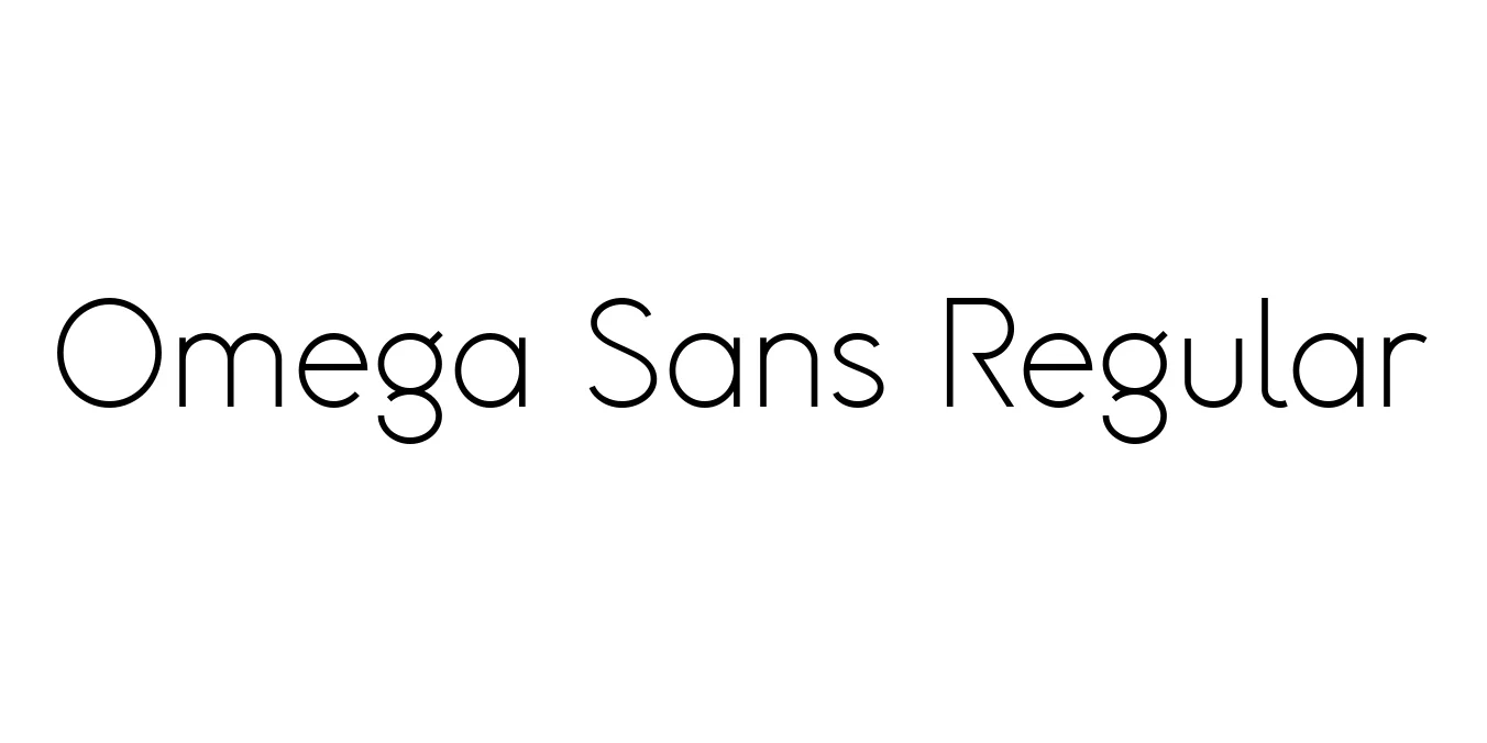 Omega Sans Regular Font Preview