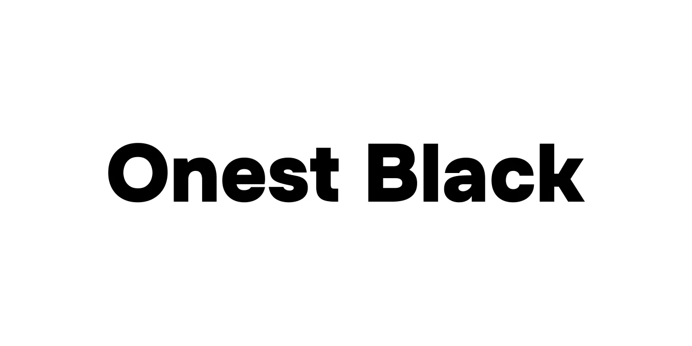 Onest Black Font Preview
