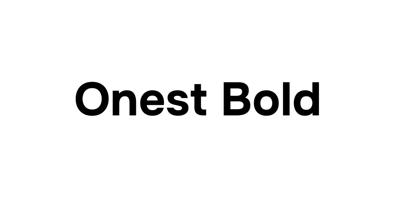 Onest Bold Font Preview