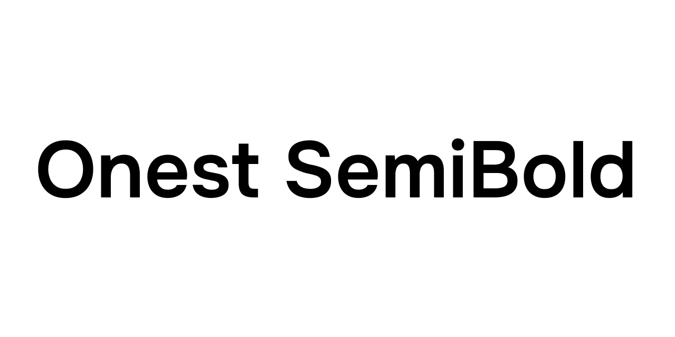 Onest SemiBold Font Preview