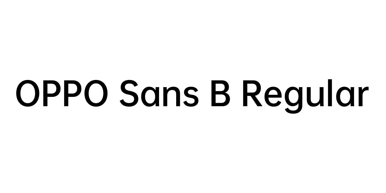 OPPO Sans B Regular Font Preview