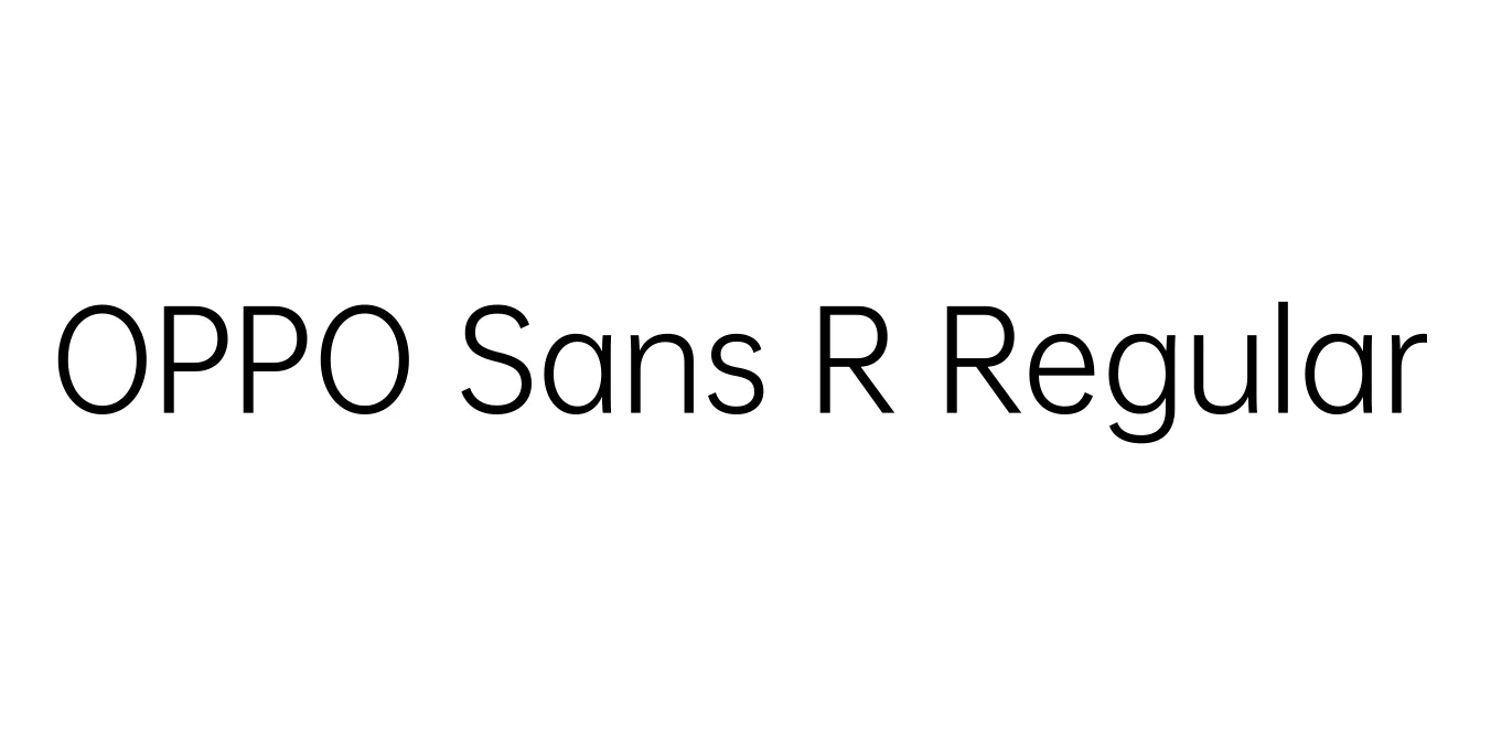 OPPO Sans R Regular Font Preview