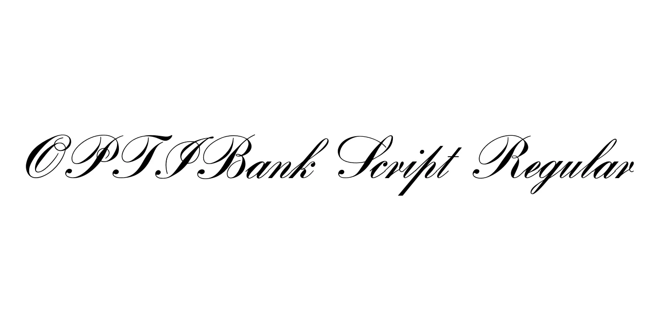 OPTIBank Script Regular Font Preview
