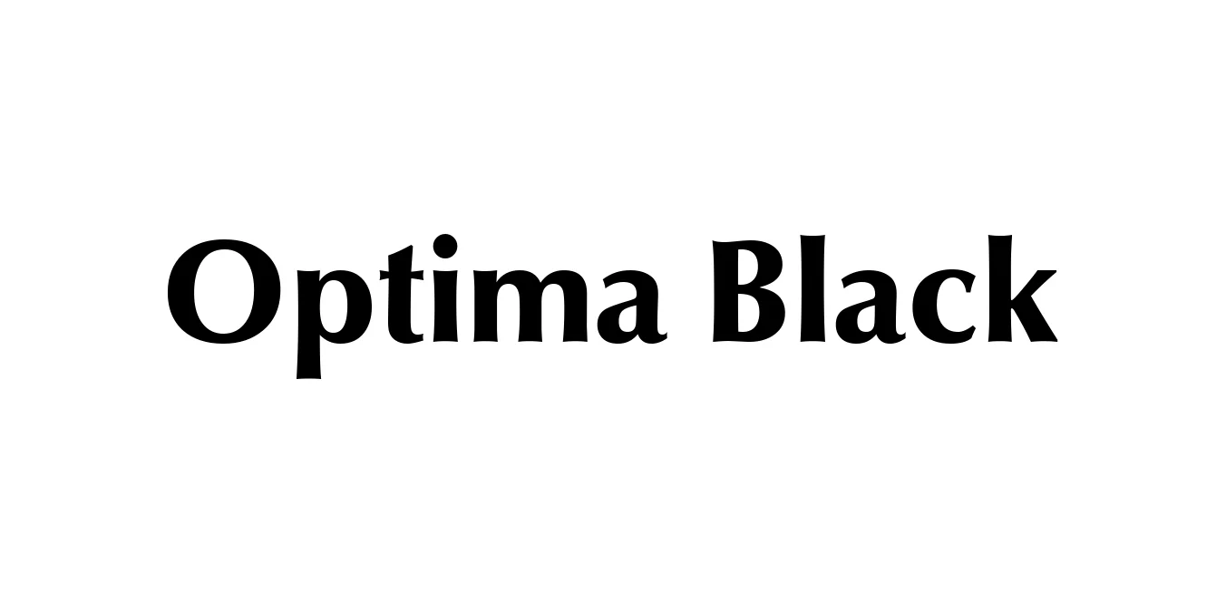 Optima Black Font Preview