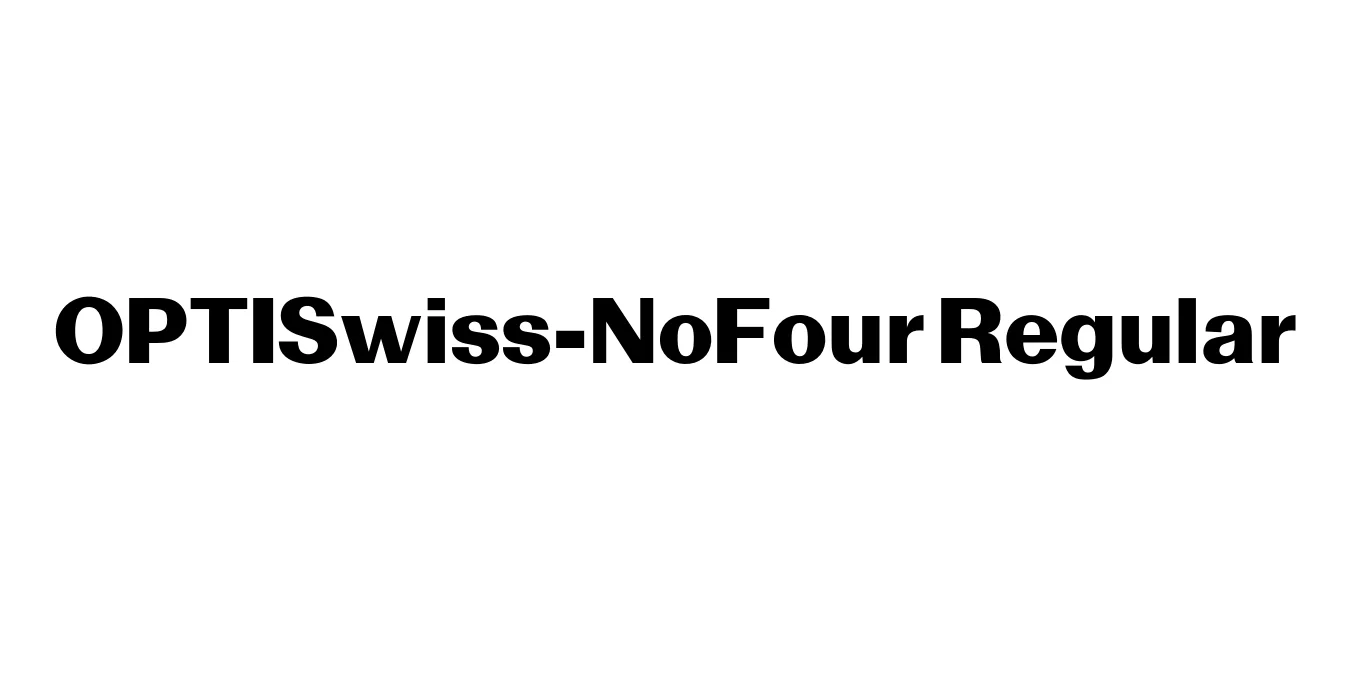 OPTISwiss-NoFour Regular Font Preview