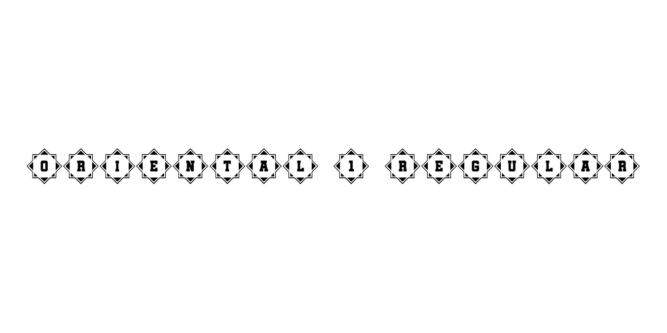 Oriental 1 Regular Font Preview