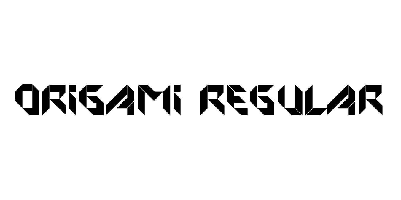 Origami Regular Font Preview