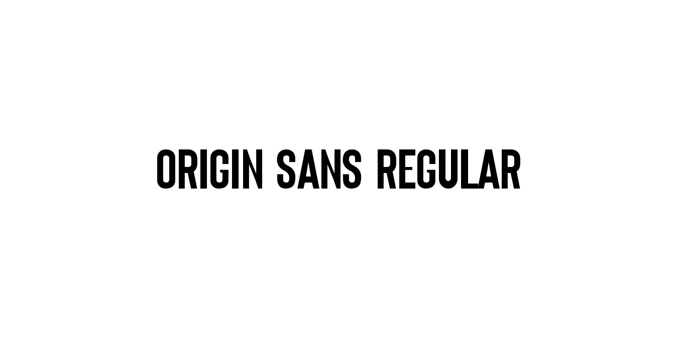 Origin Sans Regular Font Preview