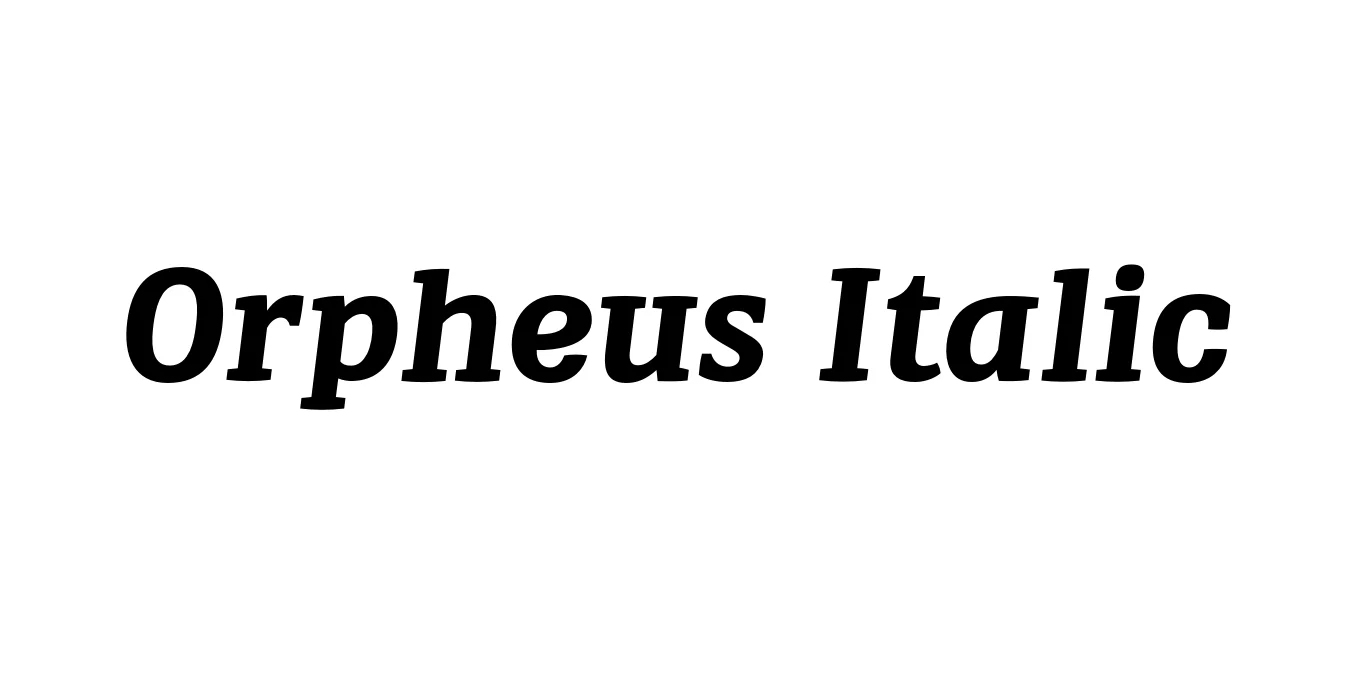 Orpheus Italic Font Preview