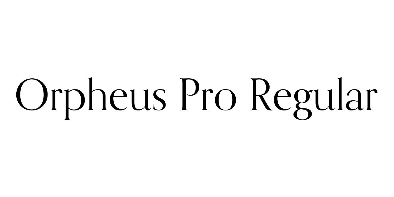 Orpheus Pro Regular Font Preview