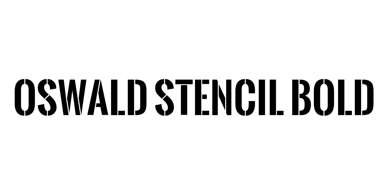 Oswald Stencil Bold Font Preview