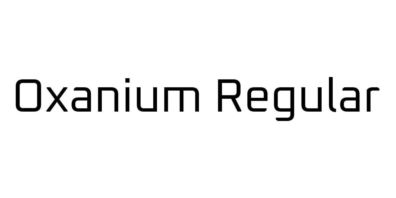 Oxanium Regular Font Preview