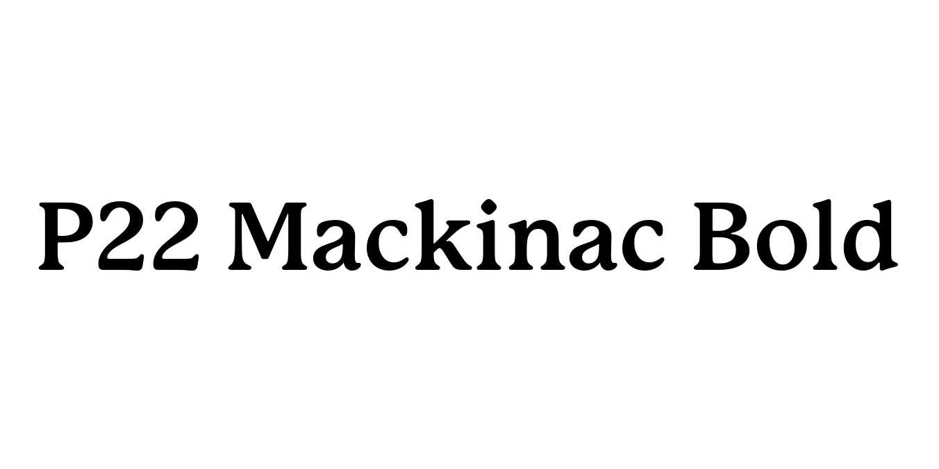 P22 Mackinac Bold Font Preview
