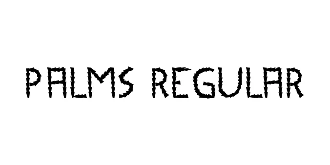 Palms Regular Font Preview