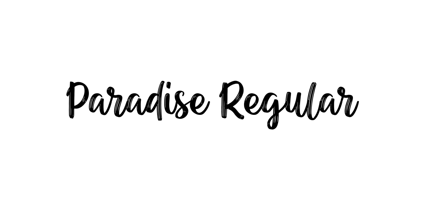 Paradise Regular Font Preview