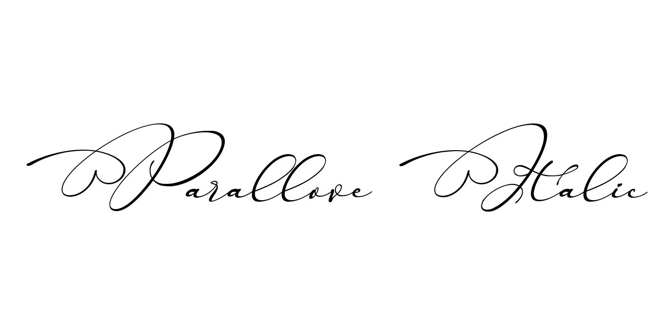 Parallove Italic Font Preview