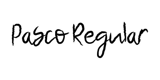 Pasco Regular Font Preview