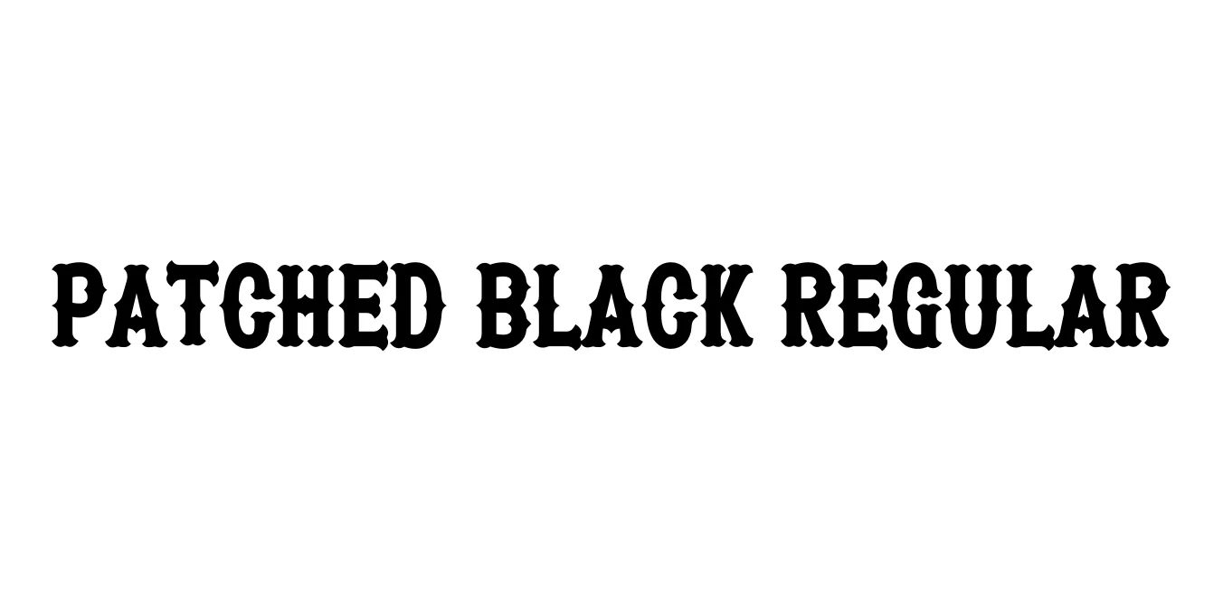 Patched Black Regular Font Preview