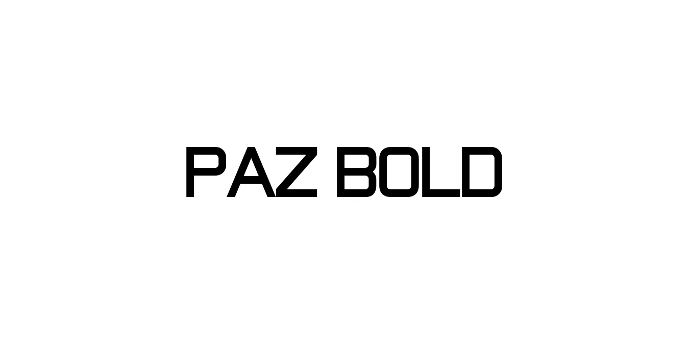 Paz Bold Font Preview