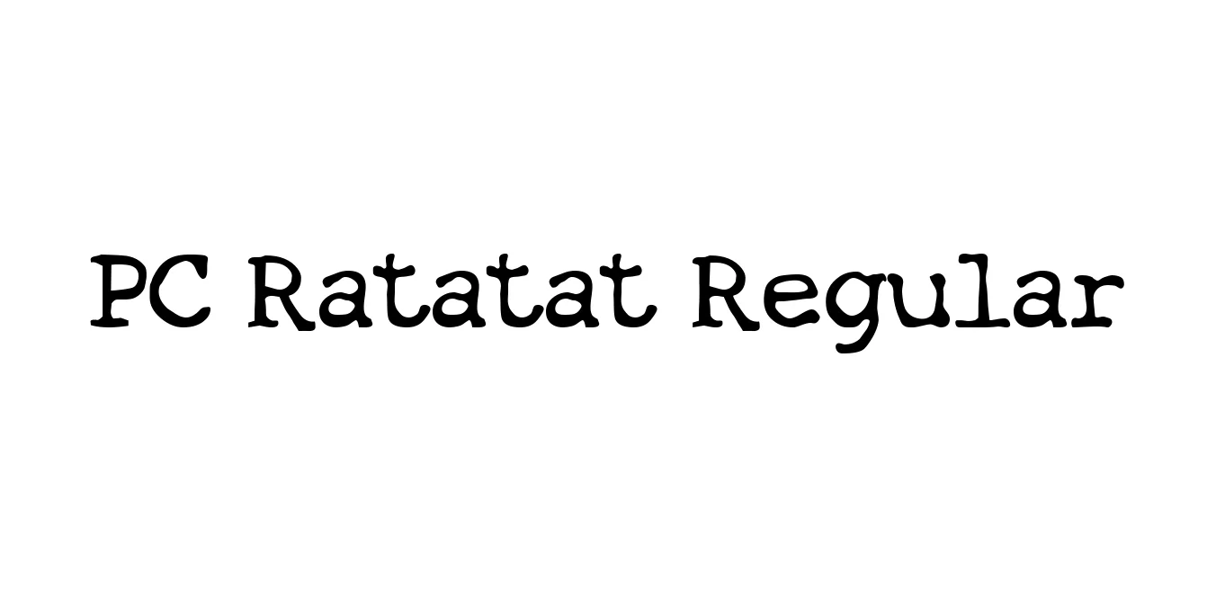 PC Ratatat Regular Font Preview