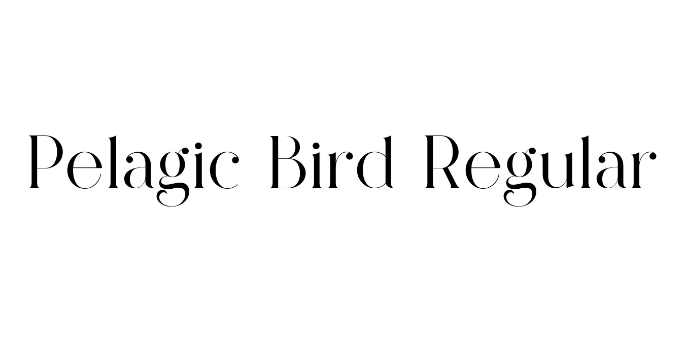 Pelagic Bird Regular Font Preview