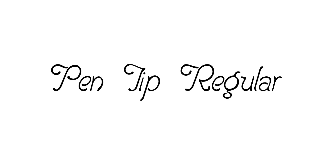 Pen Tip Regular Font Preview