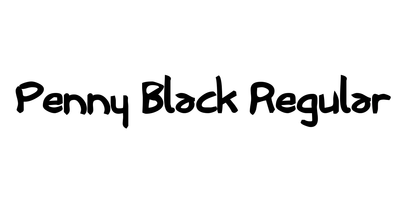 Penny Black Regular Font Preview