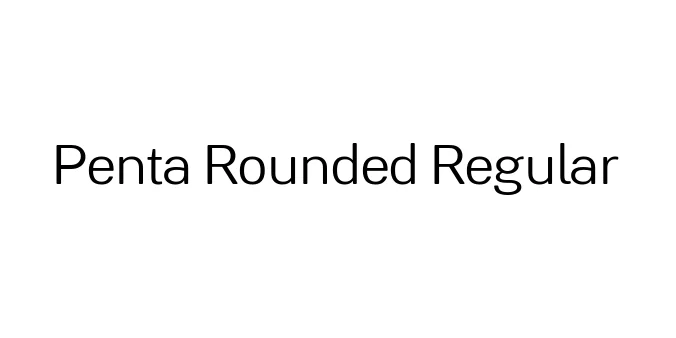 Penta Rounded Regular Font Preview