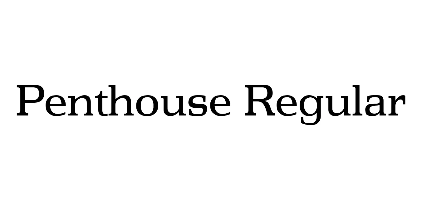 Penthouse Regular Font Preview
