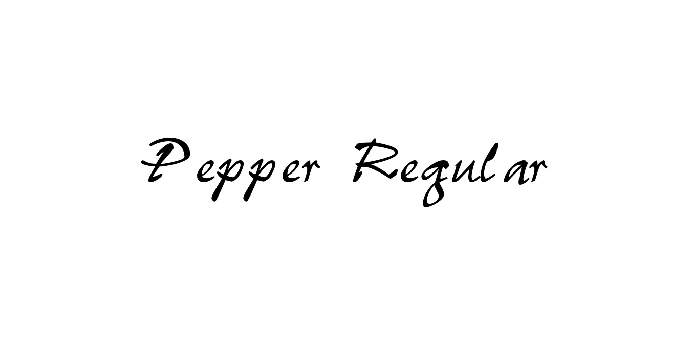 Pepper Regular Font Preview