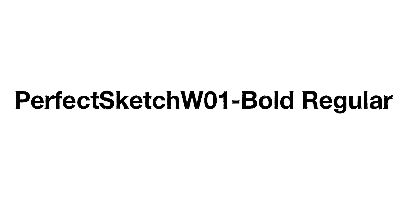 PerfectSketchW01-Bold Regular Font Preview