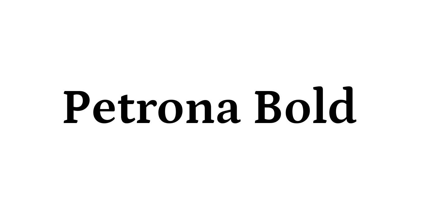 Petrona Bold Font Preview