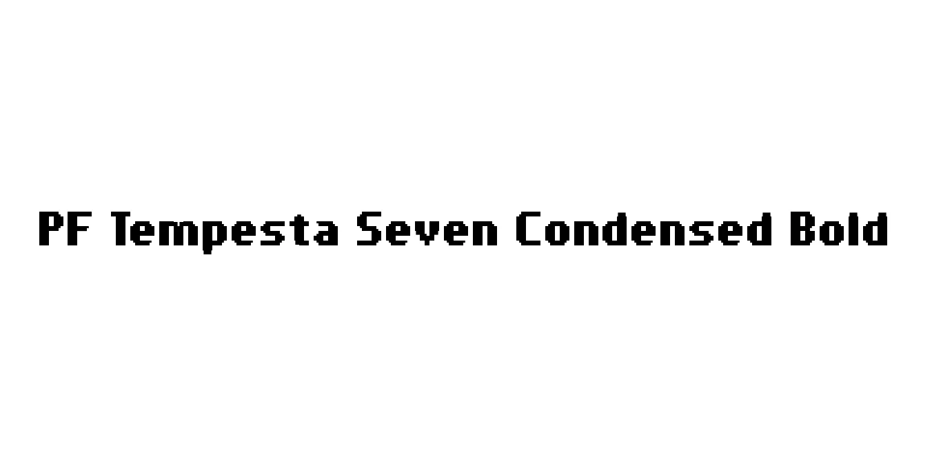 PF Tempesta Seven Condensed Bold Font Preview