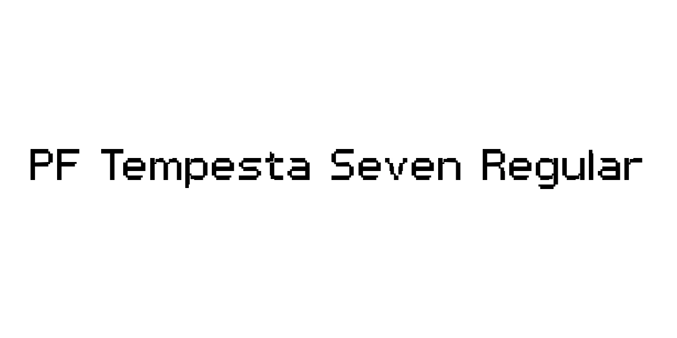 PF Tempesta Seven Regular Font Preview