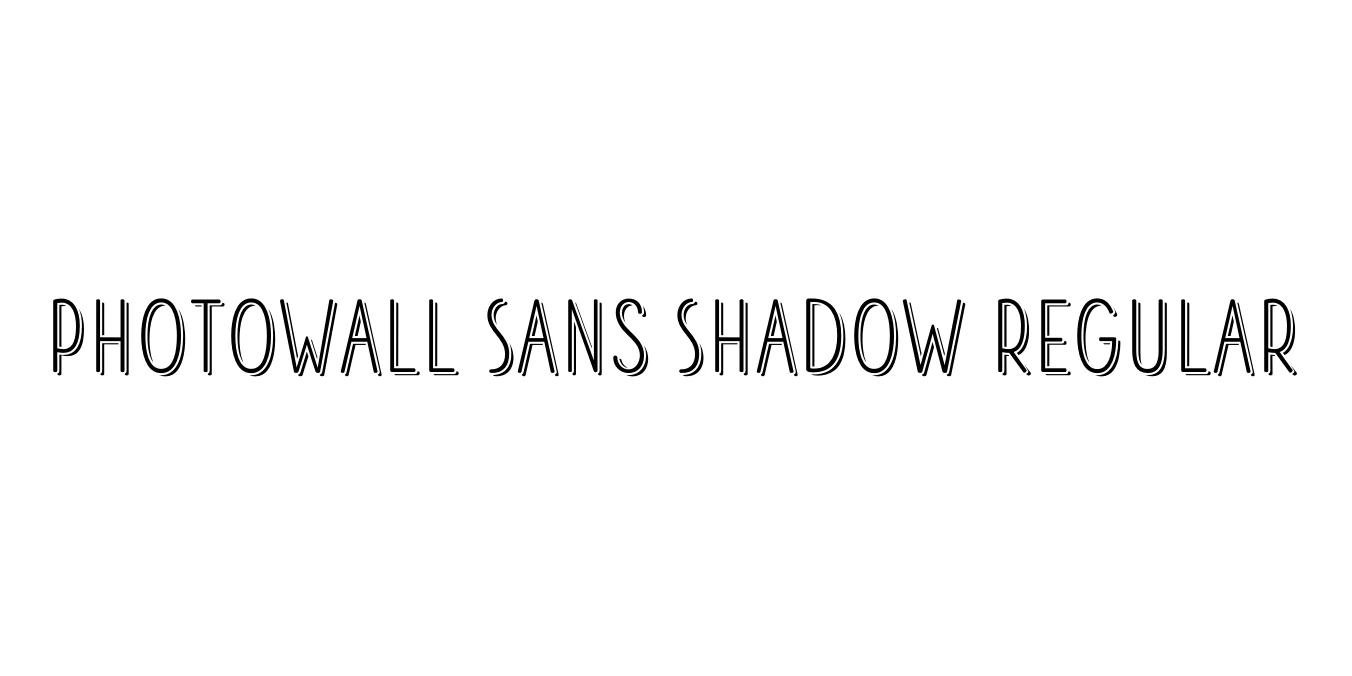 PhotoWall Sans Shadow Regular Font Preview