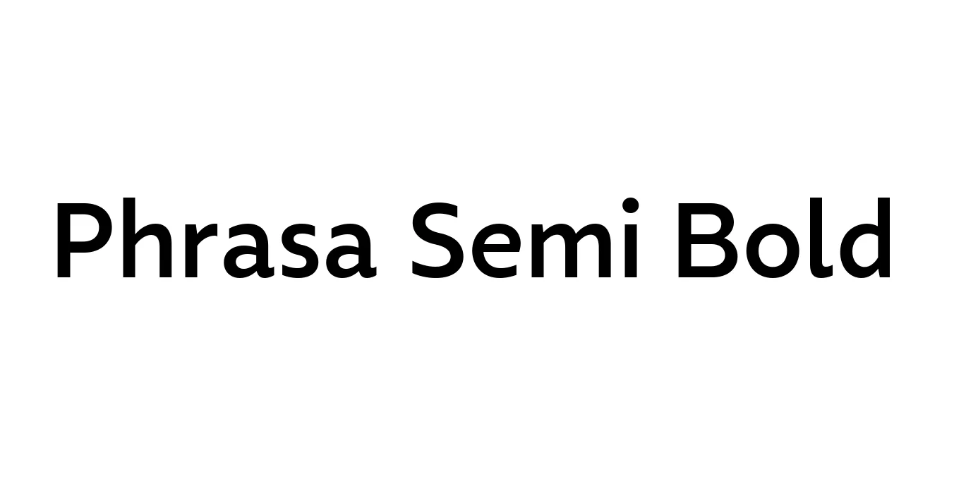 Phrasa Semi Bold Font Preview