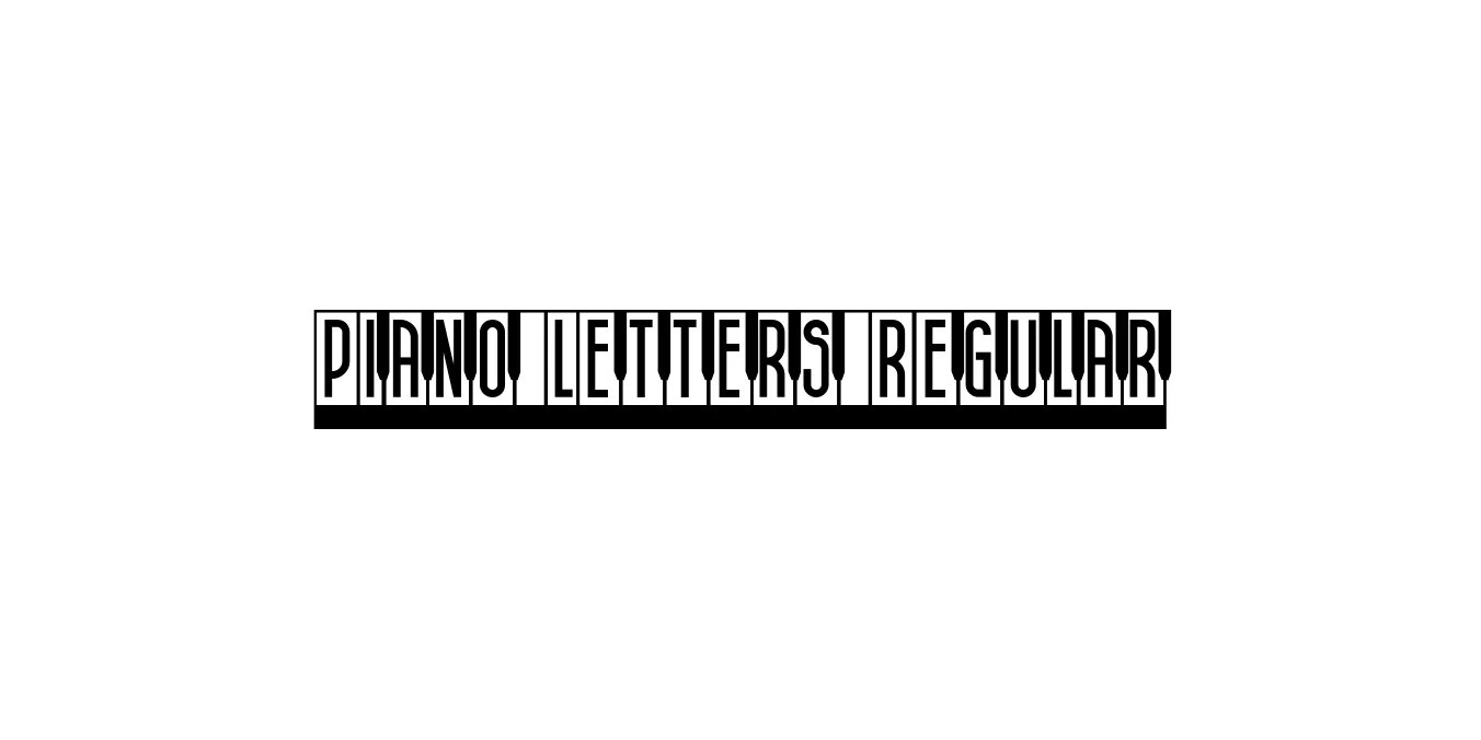 Piano Letters Regular Font Preview