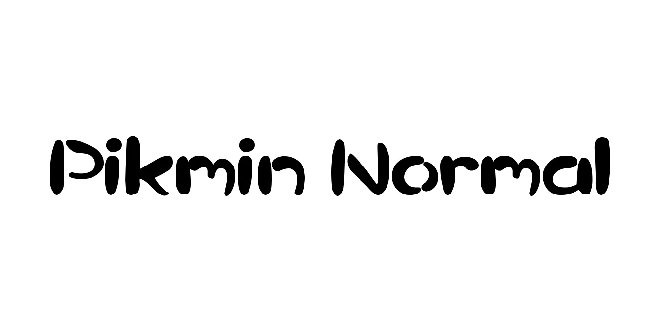 Pikmin Normal Font Preview