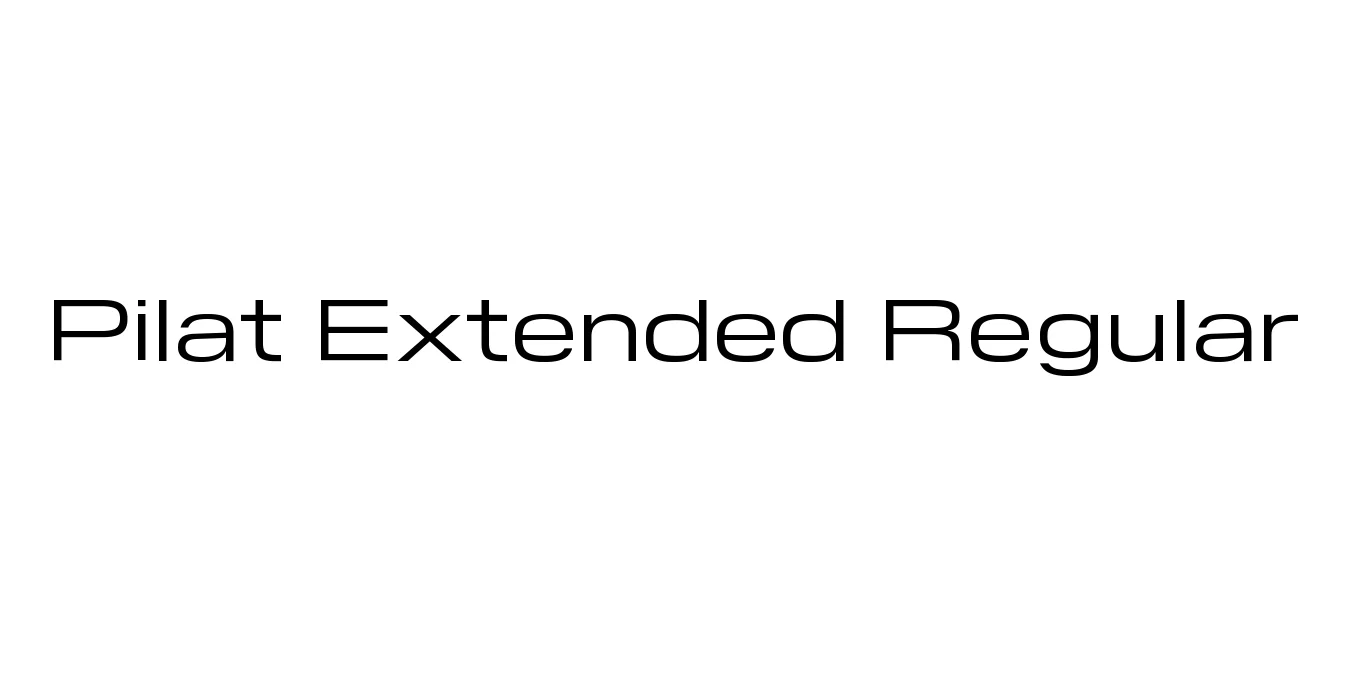 Pilat Extended Regular Font Preview