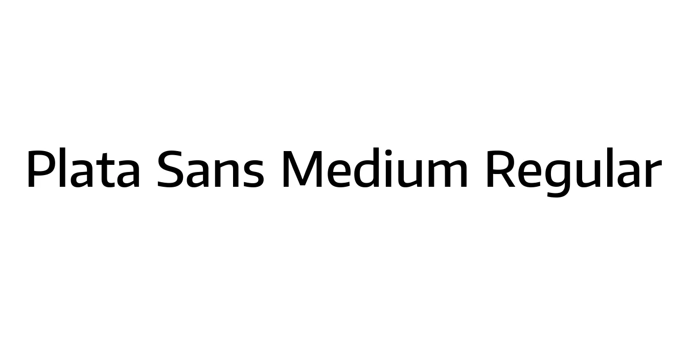 Plata Sans Medium Regular Font Preview