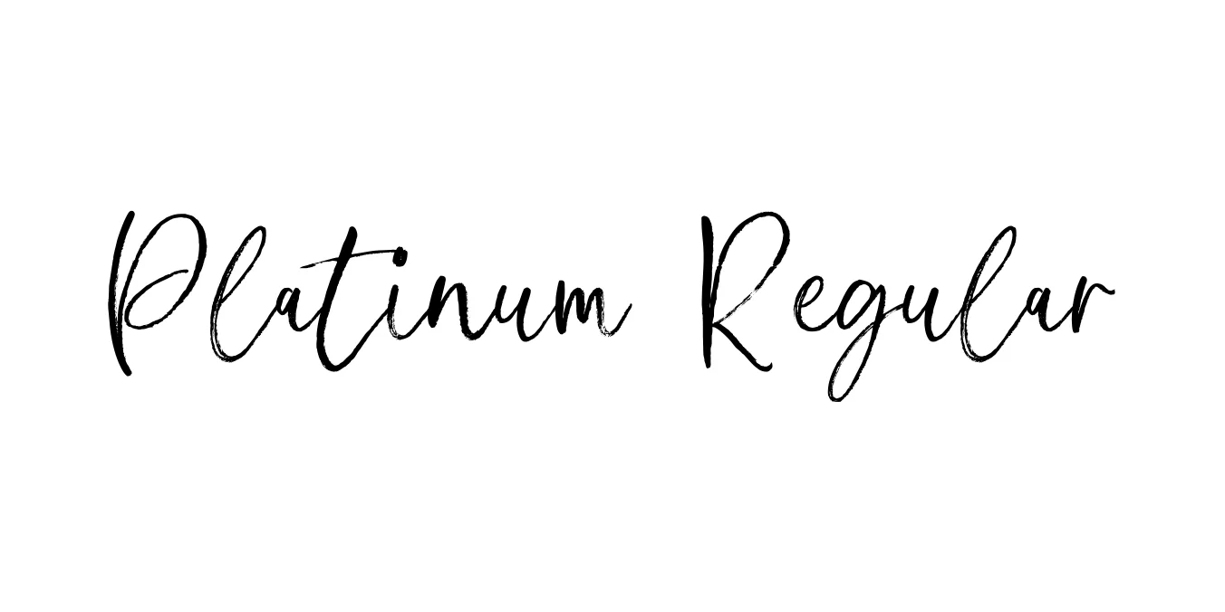 Platinum Regular Font Preview