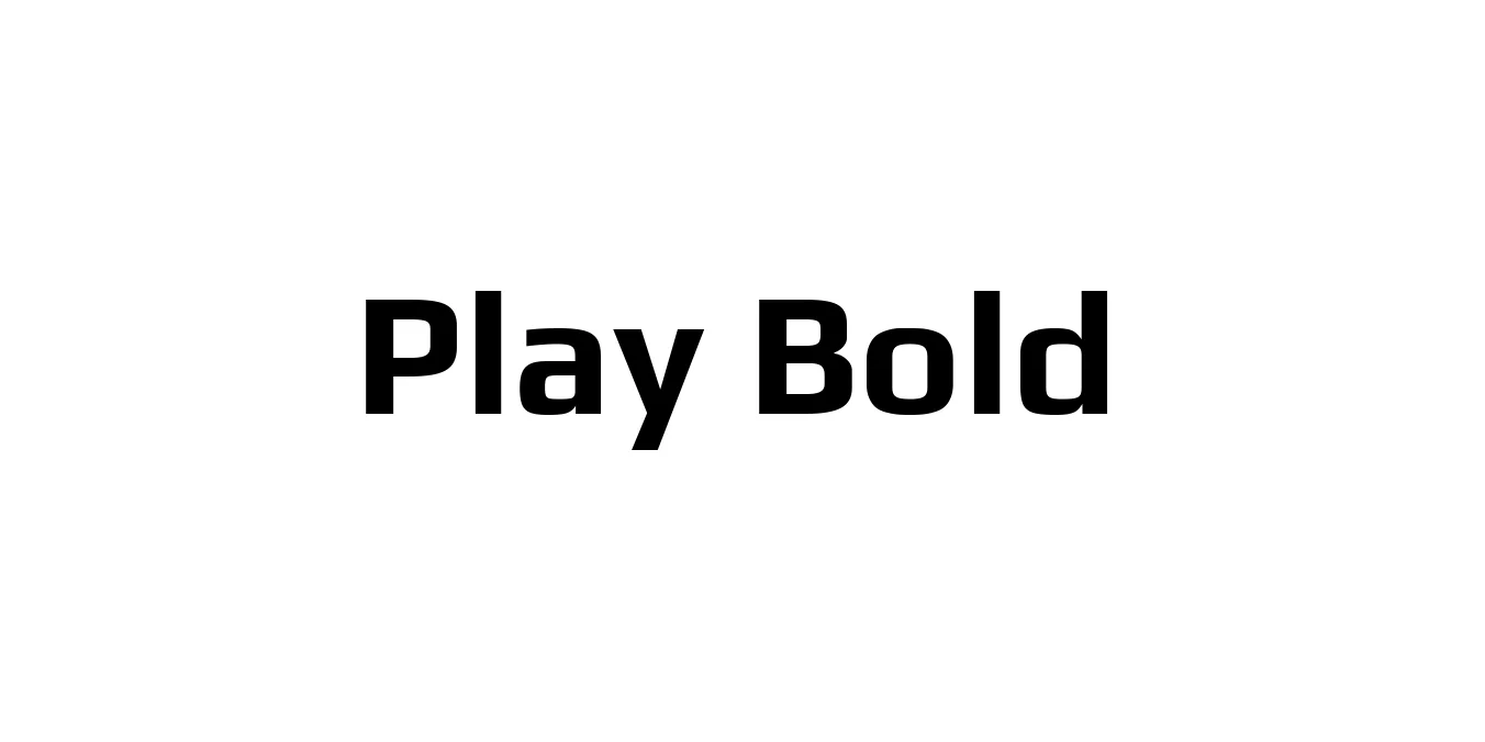 Play Bold Font Preview