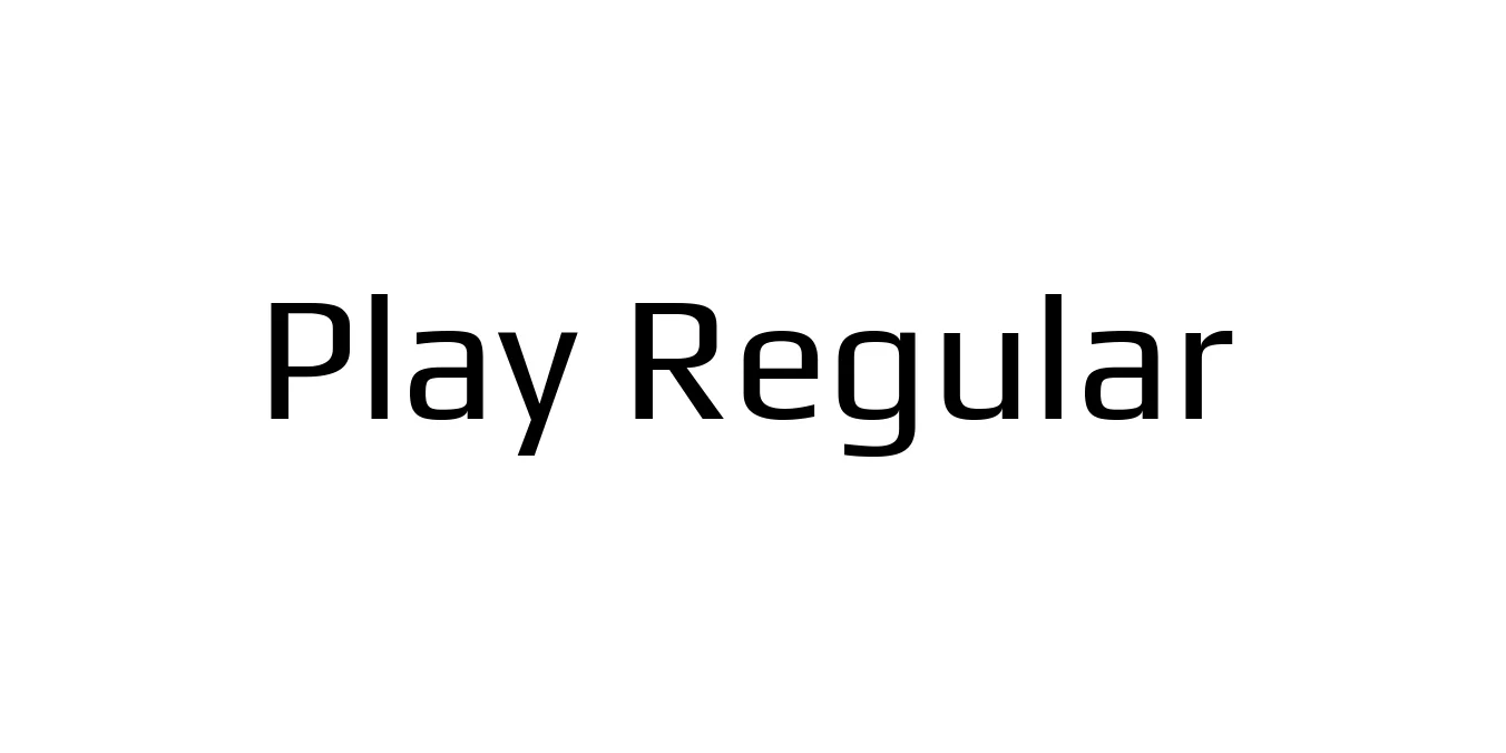 Play Regular Font Preview