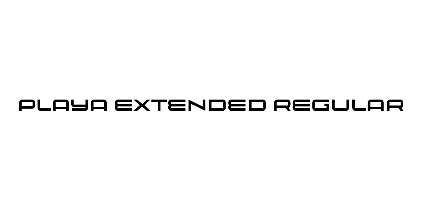 Playa Extended Regular Font Preview