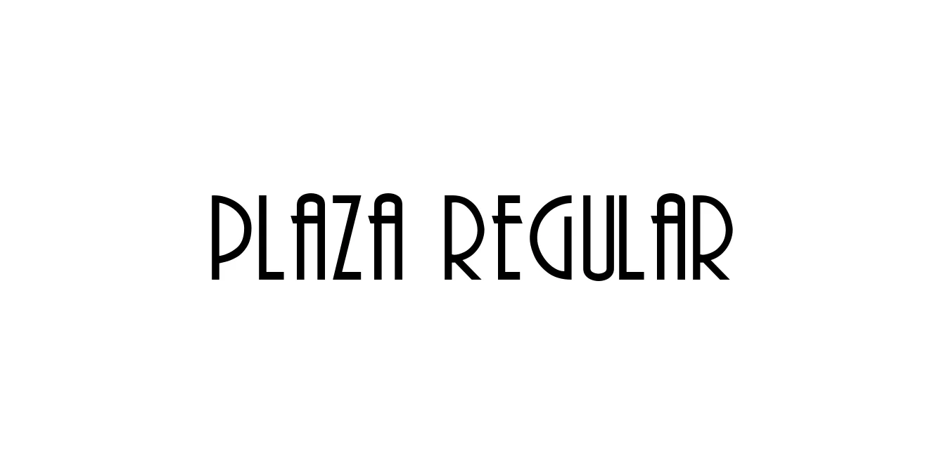 Plaza Regular Font Preview